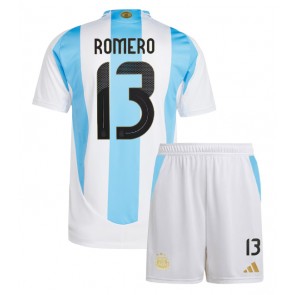 Argentina Cristian Romero #13 Hemmakläder Barn Copa America 2024 Kortärmad (+ Korta byxor)